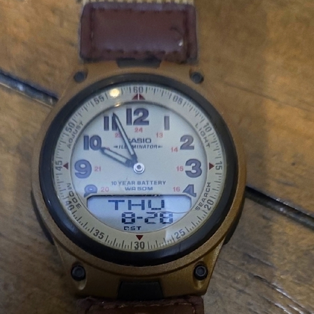 Casio Brown Analog-Digital Watch